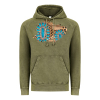 Vintage Olive gemstone wood leopard patch Vintage Hoodie - AdoDesignShop