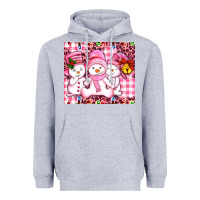 Heather Grey pink snowgirls Heavyweight Hoodie - AdoDesignShop