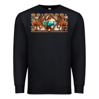 Black aztec horses and wild with cowhide license plate template Premium Sweatshirt - Artiststas