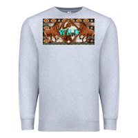 Heather Grey aztec horses and wild with cowhide license plate template Premium Sweatshirt - Artiststas