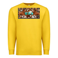 Lemon aztec horses and wild with cowhide license plate template Premium Sweatshirt - Artiststas