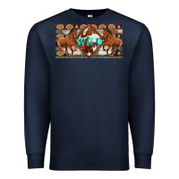 Navy aztec horses and wild with cowhide license plate template Premium Sweatshirt - Artiststas