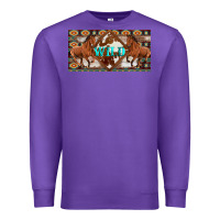 Purple aztec horses and wild with cowhide license plate template Premium Sweatshirt - Artiststas