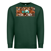 Sports Green aztec horses and wild with cowhide license plate template Premium Sweatshirt - Artiststas