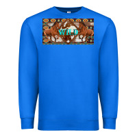 True Royal aztec horses and wild with cowhide license plate template Premium Sweatshirt - Artiststas