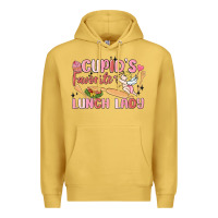 Antique Gold cupid's favorite lunch lady Premium Hoodie - MaliasSmallBusiness