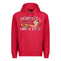 Cardinal cupid's favorite lunch lady Premium Hoodie - MaliasSmallBusiness