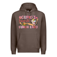 Coffee cupid's favorite lunch lady Premium Hoodie - MaliasSmallBusiness