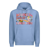 Colony Blue cupid's favorite lunch lady Premium Hoodie - MaliasSmallBusiness