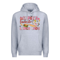 Heather Grey cupid's favorite lunch lady Premium Hoodie - MaliasSmallBusiness