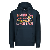 Navy cupid's favorite lunch lady Premium Hoodie - MaliasSmallBusiness