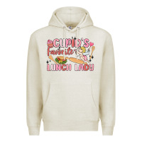Oatmeal Heather cupid's favorite lunch lady Premium Hoodie - MaliasSmallBusiness