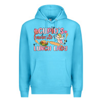 Ocean Blue cupid's favorite lunch lady Premium Hoodie - MaliasSmallBusiness