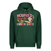 Sports Green cupid's favorite lunch lady Premium Hoodie - MaliasSmallBusiness