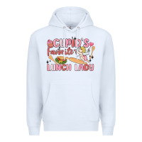White cupid's favorite lunch lady Premium Hoodie - MaliasSmallBusiness