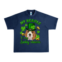 Navy st.patrick's day my beagle is my lucky charm Urban Heavy Tee - RanaPortraitStore