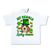 White st.patrick's day my beagle is my lucky charm Urban Heavy Tee - RanaPortraitStore