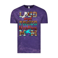Cloud Purple loud and proud wrestling mom Vintage Tee - RanaPortraitStore
