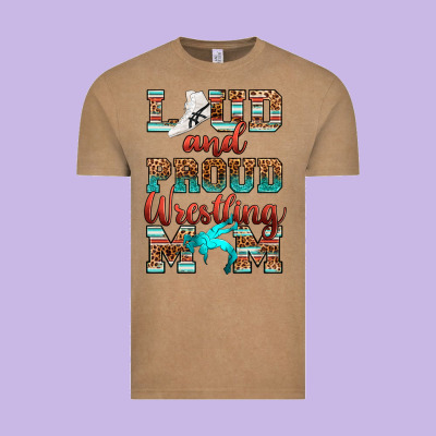 Vintage Tee loud and proud wrestling mom