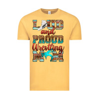 Vintage Mustard loud and proud wrestling mom Vintage Tee - RanaPortraitStore