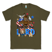 Army Green trust in the lord Classic Tee - Zillion Design Studio