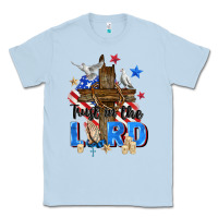 Dusty Blue trust in the lord Classic Tee - Zillion Design Studio