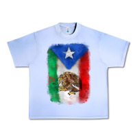 Grape Ice mexico and puerto rico flag Urban Heavy Tee - Zillion Design Studio