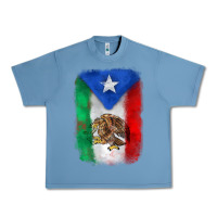 Pebble Blue mexico and puerto rico flag Urban Heavy Tee - Zillion Design Studio