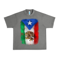 Mexico And Puerto Rico Flag Urban Heavy Tee | Teevron