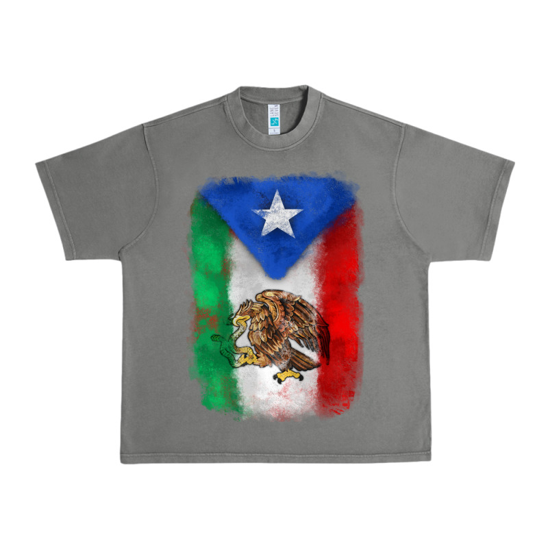 Mexico And Puerto Rico Flag Urban Heavy Tee by Zillion Design Studio | Teevron