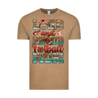 Vintage Coffee loud and proud football mom Vintage Tee - RanaPortraitStore