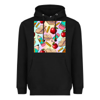 Black school seamless pattern Heavyweight Hoodie - BundleAndBundleShop
