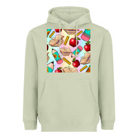 Matcha school seamless pattern Heavyweight Hoodie - BundleAndBundleShop