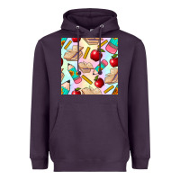 Plum school seamless pattern Heavyweight Hoodie - BundleAndBundleShop