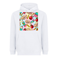 White school seamless pattern Heavyweight Hoodie - BundleAndBundleShop