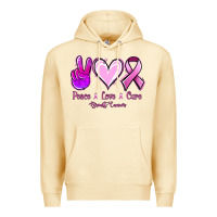 Pina Colada Peace love cure Breast Cancer Premium Hoodie - NancyCooperArtShop