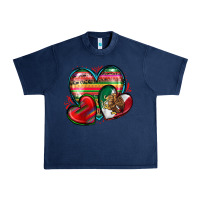 Navy mexican hearts Urban Heavy Tee - Zillion Design Studio
