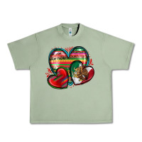 Oil Green mexican hearts Urban Heavy Tee - Zillion Design Studio