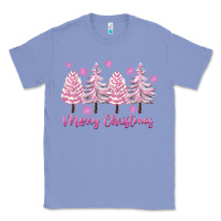 Colony Blue Merry Christmas Trees Classic Tee - FaDigitalArtStudio