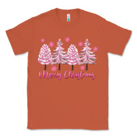Copper Merry Christmas Trees Classic Tee - FaDigitalArtStudio