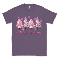 Lavender Merry Christmas Trees Classic Tee - FaDigitalArtStudio