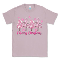 Lilac Merry Christmas Trees Classic Tee - FaDigitalArtStudio