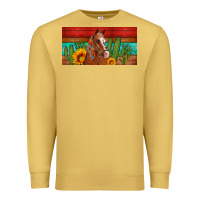 Antique Gold aztec horse cactus and sunflowers license plate template Premium Sweatshirt - Artiststas
