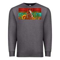Charcoal Heather aztec horse cactus and sunflowers license plate template Premium Sweatshirt - Artiststas
