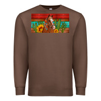 Chestnut aztec horse cactus and sunflowers license plate template Premium Sweatshirt - Artiststas