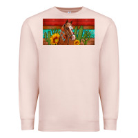 Pale Pink aztec horse cactus and sunflowers license plate template Premium Sweatshirt - Artiststas