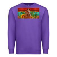 Purple aztec horse cactus and sunflowers license plate template Premium Sweatshirt - Artiststas