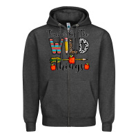 Charcoal Heather teacher of the wild things Zipper Hoodie - CowhideDigitalArt