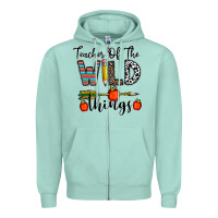 Seafoam teacher of the wild things Zipper Hoodie - CowhideDigitalArt