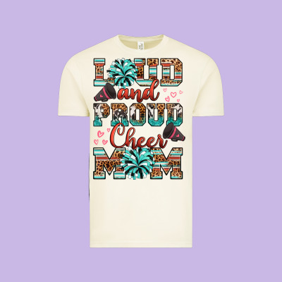 Vintage Tee loud and proud cheer mom